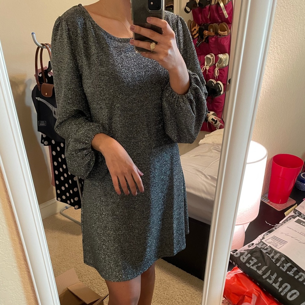 COPY - Xhilaration Long Sleeve Shimmer Party Dress